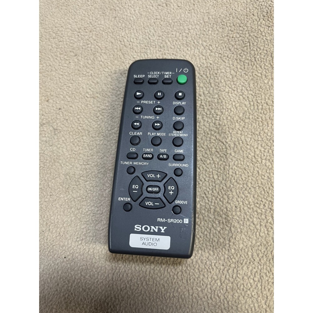 Sony RM-SR200‎ Audio System Remote Control Dark Gray OEM Replacement